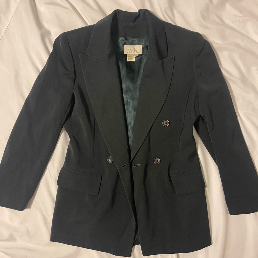 Cach’e women’s size 1 dark green oversized blazer